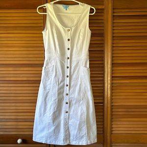 Draper James white denim shift dress. Size 2